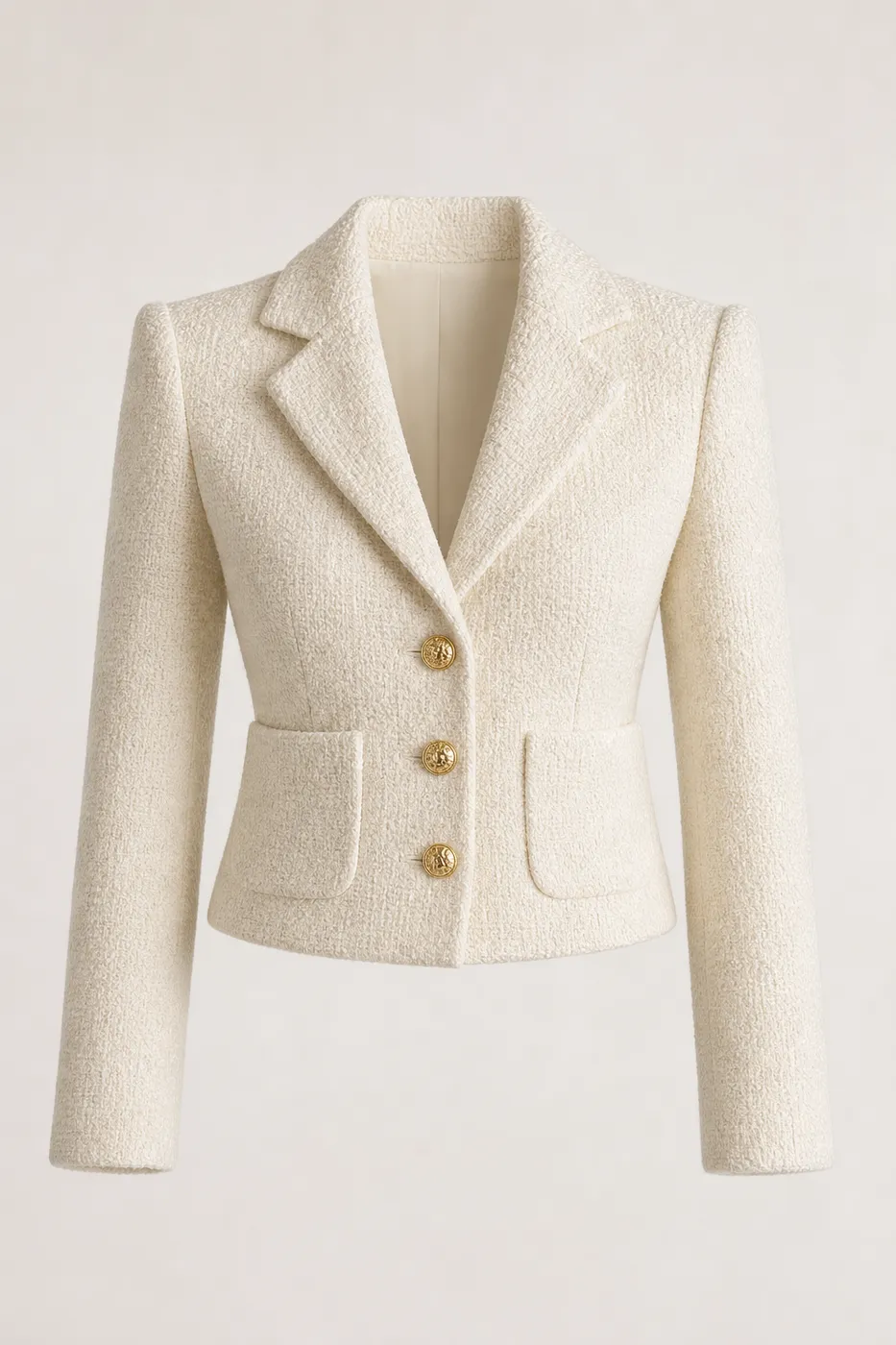 Blazer Structuré en Laine Bouclée Atelier